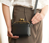 MINI KISSLOCK BAG - NAPPA DORI