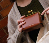 MINI KISSLOCK BAG - NAPPA DORI