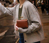 MINI KISSLOCK BAG - NAPPA DORI