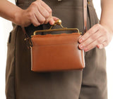 MINI KISSLOCK BAG - NAPPA DORI