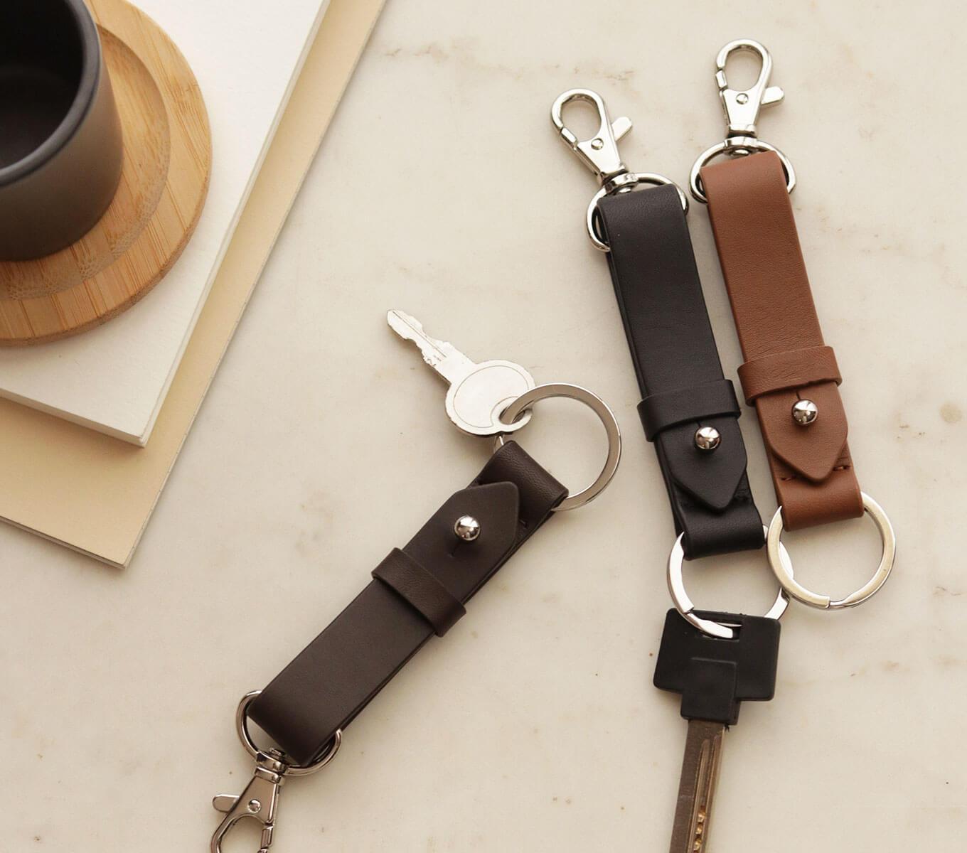 Buy Key Chain 02 Online | Designer Leather Keyring | Small Leather