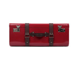 Maroon travel trunk 