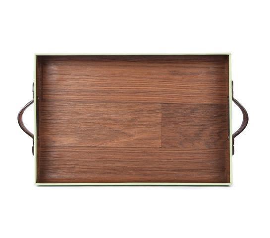 small wooden tray with handles