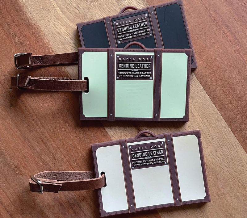 leather luggage tag