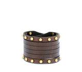 mens black leather bracelet