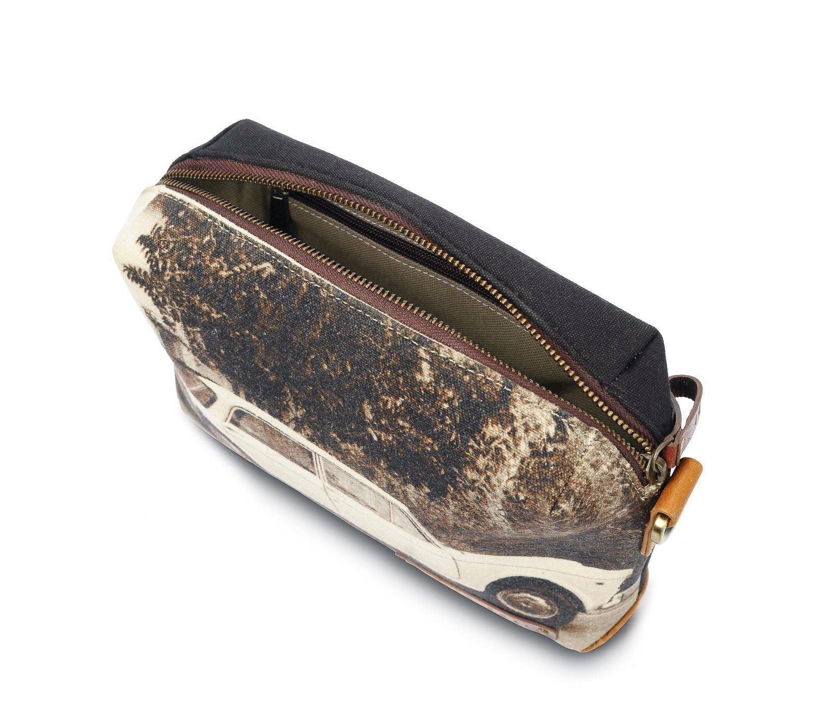 Toiletry Bag Velvet Mary Napangardi Brown AMAB665 - Better World Arts main image 0