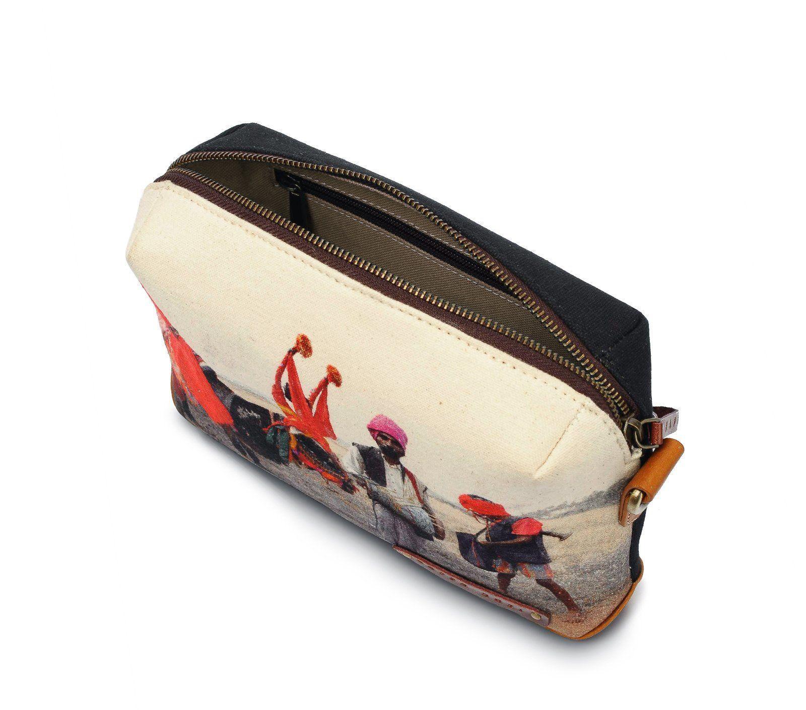 Toiletry Bag Velvet Mary Napangardi Brown AMAB665 - Better World Arts main image 1