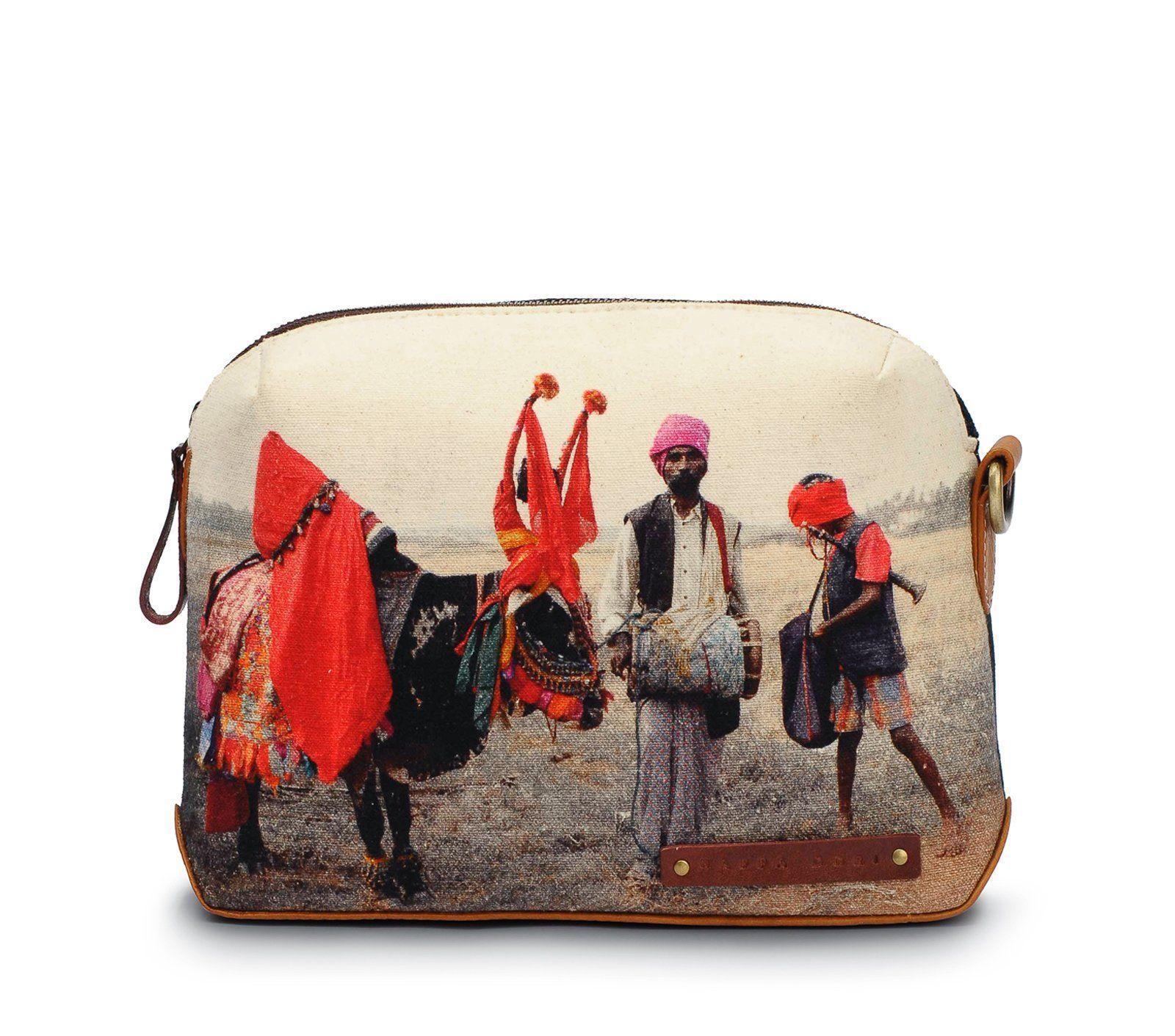 Toiletry Bag Velvet Mary Napangardi Brown AMAB665 - Better World Arts