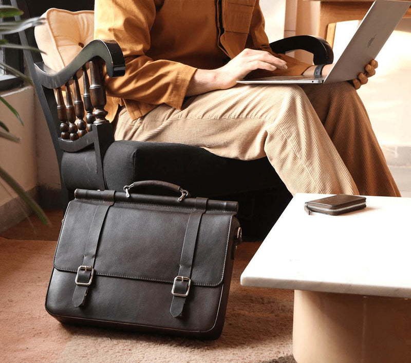 VINTAGE ATTACHE CASE - NAPPA DORI